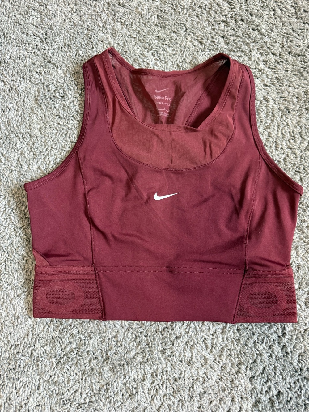 Nike Women’s Maroon High-Support Sports Bra